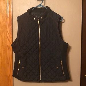 Black Vest.  Nylon/Polyester.